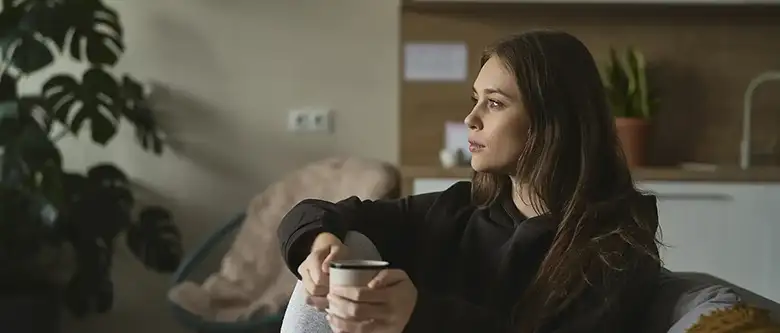 woman with coffee
